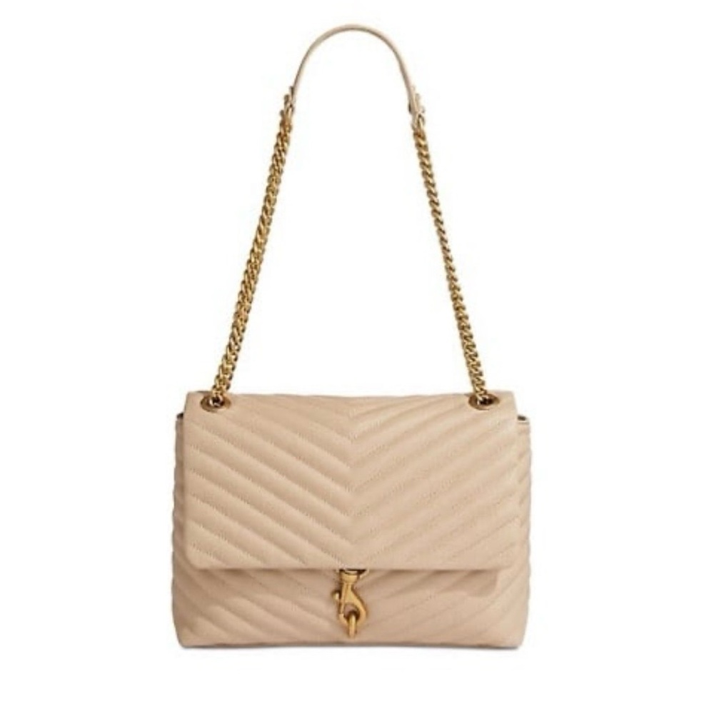 Rebecca Minkoff Beige Edie Small Crossbody Bag